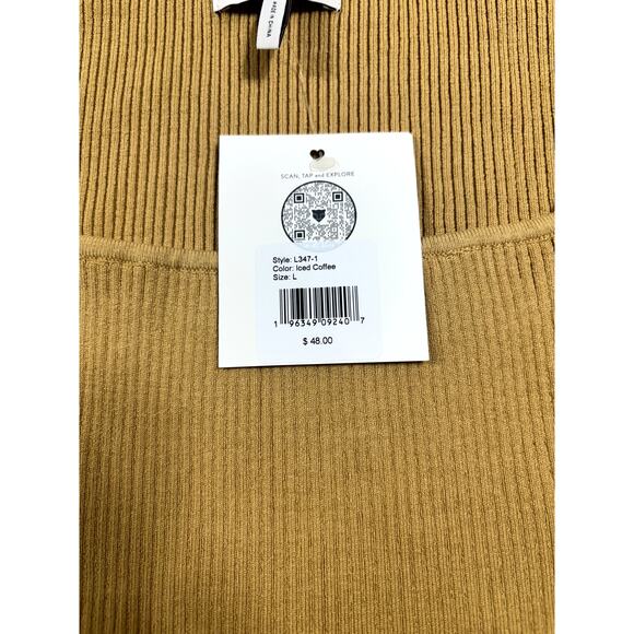 Lita by Ciara NWT True Rib Crop Top in Ice Coffee Size Large MSRP $48 - Picture 5 of 5